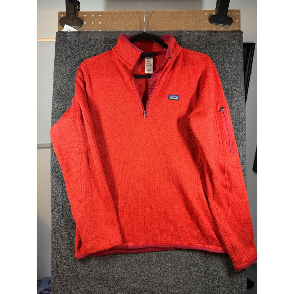 Patagonia Better Sweater Pullover Womens M Red 1/4 Zip Fleece Jacket